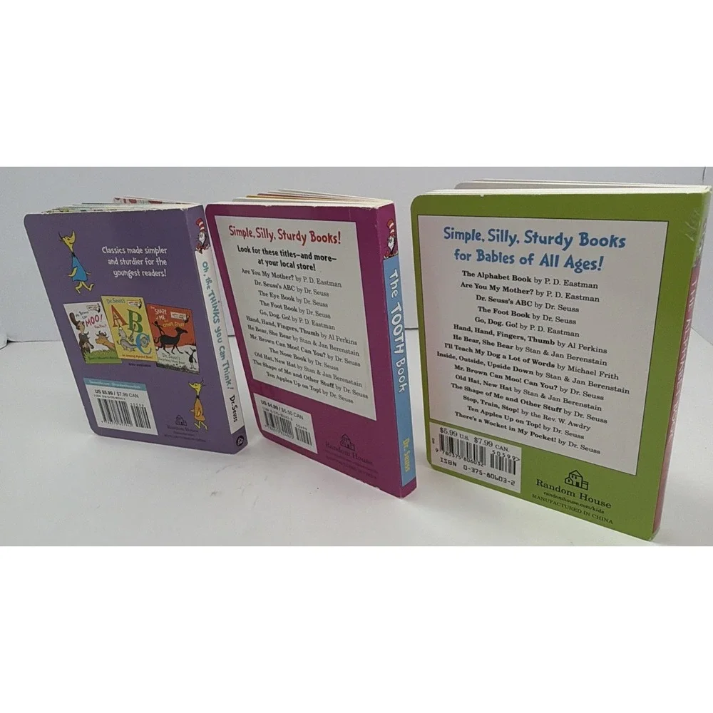 Dr. Suess's Card Books Lot Of 3 - The Alphabet Book, Oh The Thinks You Can Think